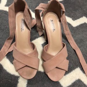 Pale pink heels